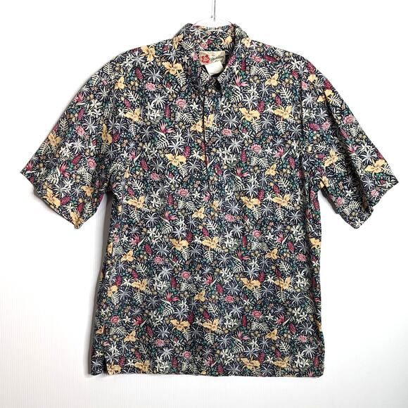 Hilo Hattie Vintage 90's Y2K  Half Button Pullover Floral Men's Size M Cotton - Picture 1 of 7